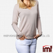 Pull Femme Cachemire Uni Col V